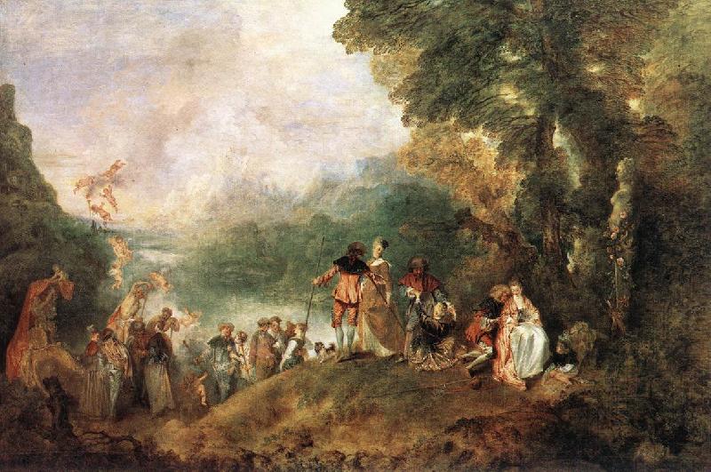 WATTEAU, Antoine The Embarkation for Cythera China oil painting art